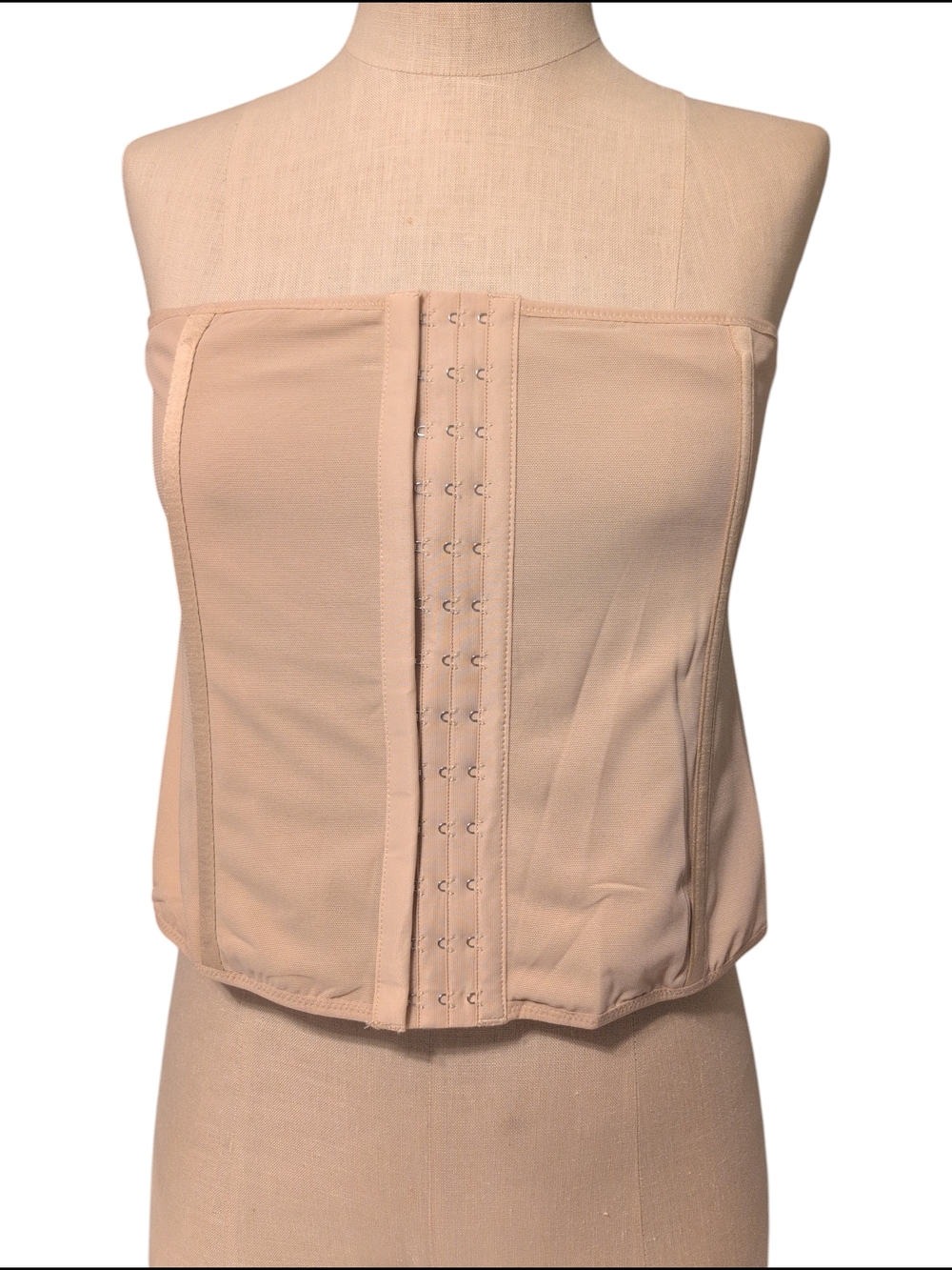Nwt Meryosz Waist Trainer Strapless Beige Shapewear Girdle Top Double Layer 3XL